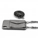 LAVAVIK Cross-Body Phone Purse - кожен калъф с портмоне и лента за врата за iPhone XS (сив) 2