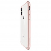 Spigen Ultra Hybrid Case - хибриден кейс с висока степен на защита за iPhone XS Max (розов-прозрачен) 2