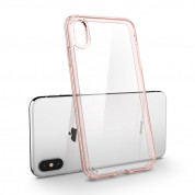 Spigen Ultra Hybrid Case - хибриден кейс с висока степен на защита за iPhone XS Max (розов-прозрачен) 3
