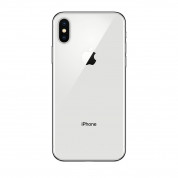 Apple iPhone X Backcover Full Assembly - оригинален резервен заден капак заедно с Lightning порт, безжично зареждане и бутони (сребрист)