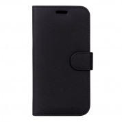Case FortyFour No.11 Case - кожен калъф с поставка за iPhone XS Max (черен)