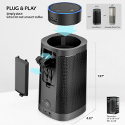 iLuv Aud Dock Portable Speaker for the 2nd Generation Amazon Echo Dot - Black 4