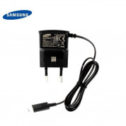 Samsung Travel Charger EP-TA60EBE - захранване за ел. мрежа с вграден microUSB кабел за Samsung мобилни устройства (черен) (bulk)