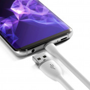 Satechi Flexible USB-C Charging Cable - гъвкав USB към USB-C кабел за устройства с USB-C порт (15 см.) (бял) 2