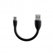 Satechi Flexible USB-C Charging Cable - гъвкав USB към USB-C кабел за устройства с USB-C порт (15 см.) (черен)