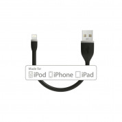 Satechi Flexible Lightning USB Cable - гъвкав USB кабел за iPhone, iPad и iPod с Lightning (черен) (15 см)