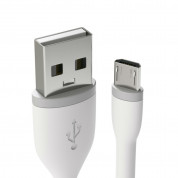 Satechi Flexible Micro USB Cable - гъвкав USB кабел за всички устройства с MicroUSB (15 см.) (бял) 1