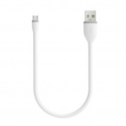Satechi Flexible Micro USB Cable - гъвкав USB кабел за всички устройства с MicroUSB (25 см.) (бял)