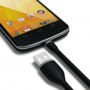 Satechi Flexible Micro USB Cable - гъвкав USB кабел за всички устройства с MicroUSB (25 см.) (черен) 3