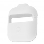 4smarts Basic Protection Case with 2 Straps - силиконов калъф с ленти за врата и китката за Apple AirPods (бял) 1