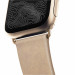 Nomad Strap Modern Slim Leather - кожена (естествена кожа) каишка за Apple Watch 38мм, 40мм (свeтлокафяв-златист) 5
