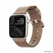 Nomad Strap Modern Slim Leather - кожена (естествена кожа) каишка за Apple Watch 38мм, 40мм (свeтлокафяв-златист) 1