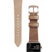 Nomad Strap Modern Slim Leather - кожена (естествена кожа) каишка за Apple Watch 38мм, 40мм (свeтлокафяв-златист) 7