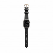 Nomad Strap Modern Slim Leather - кожена (естествена кожа) каишка за Apple Watch 38мм, 40мм, 41мм (черен-златист) 2