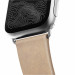 Nomad Strap Modern Slim Leather - кожена (естествена кожа) каишка за Apple Watch 38мм, 40мм (свeтлокафяв-сребрист) 4