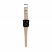 Nomad Strap Modern Slim Leather - кожена (естествена кожа) каишка за Apple Watch 38мм, 40мм (свeтлокафяв-сребрист) 1