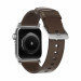 Nomad Strap Modern Leather - кожена (естествена кожа) каишка за Apple Watch 38мм, 40мм, 41мм (кафяв-сребрист) 1