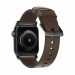 Nomad Strap Modern Leather - кожена (естествена кожа) каишка за Apple Watch 38мм, 40мм, 41мм (кафяв-черен) 1