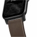 Nomad Strap Modern Leather - кожена (естествена кожа) каишка за Apple Watch 38мм, 40мм, 41мм (кафяв-черен) 4