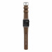 Nomad Strap Modern Leather - кожена (естествена кожа) каишка за Apple Watch 42мм, 44мм, 45мм, Ultra 49мм (кафяв-сребрист) 3