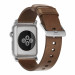 Nomad Strap Modern Leather - кожена (естествена кожа) каишка за Apple Watch 42мм, 44мм, 45мм, Ultra 49мм (кафяв-сребрист) 2