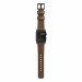 Nomad Strap Modern Leather - кожена (естествена кожа) каишка за Apple Watch 42мм, 44мм, 45мм, Ultra 49мм (кафяв-черен) 4