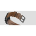 Nomad Strap Modern Leather - кожена (естествена кожа) каишка за Apple Watch 42мм, 44мм, 45мм, Ultra 49мм (кафяв-черен) 7