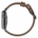 Nomad Strap Modern Leather - кожена (естествена кожа) каишка за Apple Watch 42мм, 44мм, 45мм, Ultra 49мм (кафяв-черен) 3