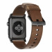 Nomad Strap Modern Leather - кожена (естествена кожа) каишка за Apple Watch 42мм, 44мм, 45мм, Ultra 49мм (кафяв-черен) 2