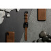 Nomad Strap Modern Leather - кожена (естествена кожа) каишка за Apple Watch 42мм, 44мм, 45мм, Ultra 49мм (кафяв-черен) 10