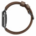 Nomad Strap Traditional Leather - кожена (естествена кожа) каишка за Apple Watch 42мм, 44мм, 45мм, Ultra 49мм (кафяв-черен) 4