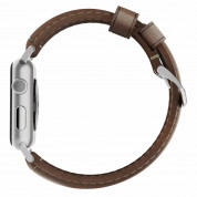 Nomad Strap Traditional Leather Brown Connector Silver 42, 44, 45mm, Ultra 49mm 2