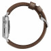 Nomad Strap Traditional Leather - кожена (естествена кожа) каишка за Apple Watch 42мм, 44мм, 45мм, Ultra 49мм  (кафяв-сребрист) 3