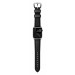 Nomad Strap Traditional Leather - кожена (естествена кожа) каишка за Apple Watch 42мм, 44мм, 45мм, Ultra 49мм (черен-сребрист) 3