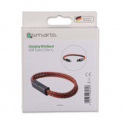 4smarts USB-C Charging Wristband - кабел тип гривна за устройства с USB-C (бял) (размер S) 3