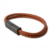 4smarts USB-C Charging Wristband - кабел тип гривна за устройства с USB-C (кафяв) (размер L)