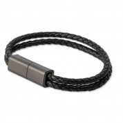 4smarts USB-C Charging Wristband - кабел тип гривна за устройства с USB-C (черен) (размер L)