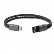 4smarts USB-C Charging Wristband - кабел тип гривна за устройства с USB-C (черен) (размер L) 1