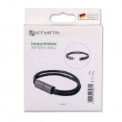 4smarts USB-C Charging Wristband - кабел тип гривна за устройства с USB-C (черен) (размер L) 3