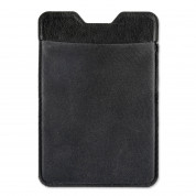 4smarts Smartphone Backpack - практичен кожен джоб с RFID и NFC защита, прикрепящ се към гърба на вашия смартфон (черен) 3