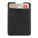 4smarts Smartphone Backpack - практичен кожен джоб с RFID и NFC защита, прикрепящ се към гърба на вашия смартфон (черен) 3