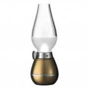 Platinet Desk Lamp - настолна LED лампа, с дизайн на стара газова лампа със захранване за ел. мрежа (златист)