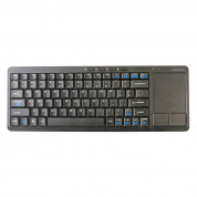 Omega Wireless Keyboard & TouchPad for Smart TV - безжична клавиатура с тъчпад за компютри, мобилни устройства и умни телевизори с блутут (US) (черен) 2