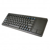 Omega Wireless Keyboard & TouchPad for Smart TV - безжична клавиатура с тъчпад за компютри, мобилни устройства и умни телевизори с блутут (US) (черен)