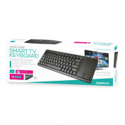 Omega Wireless Keyboard & TouchPad for Smart TV - безжична клавиатура с тъчпад за компютри, мобилни устройства и умни телевизори с блутут (US) (черен) 1