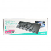 Omega Wireless Keyboard & TouchPad for Smart TV - безжична клавиатура с тъчпад за компютри, мобилни устройства и умни телевизори с блутут (SK) (черен) 1