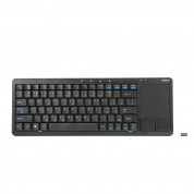 Omega Wireless Keyboard & TouchPad for Smart TV - безжична клавиатура с тъчпад за компютри, мобилни устройства и умни телевизори с блутут (SK) (черен)