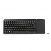 Omega Wireless Keyboard & TouchPad for Smart TV - безжична клавиатура с тъчпад за компютри, мобилни устройства и умни телевизори с блутут (IT) (черен)