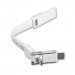 4smarts 3in1 Mini Cable KeyRing - кабел тип ключодържател за Lightning, USB-C и MicroUSB стандарти (бял) (bulk) 3