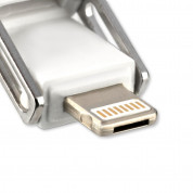 4smarts 3in1 Mini Cable KeyRing for Lightning, USB-C и MicroUSB standards (white) (bulk) 4